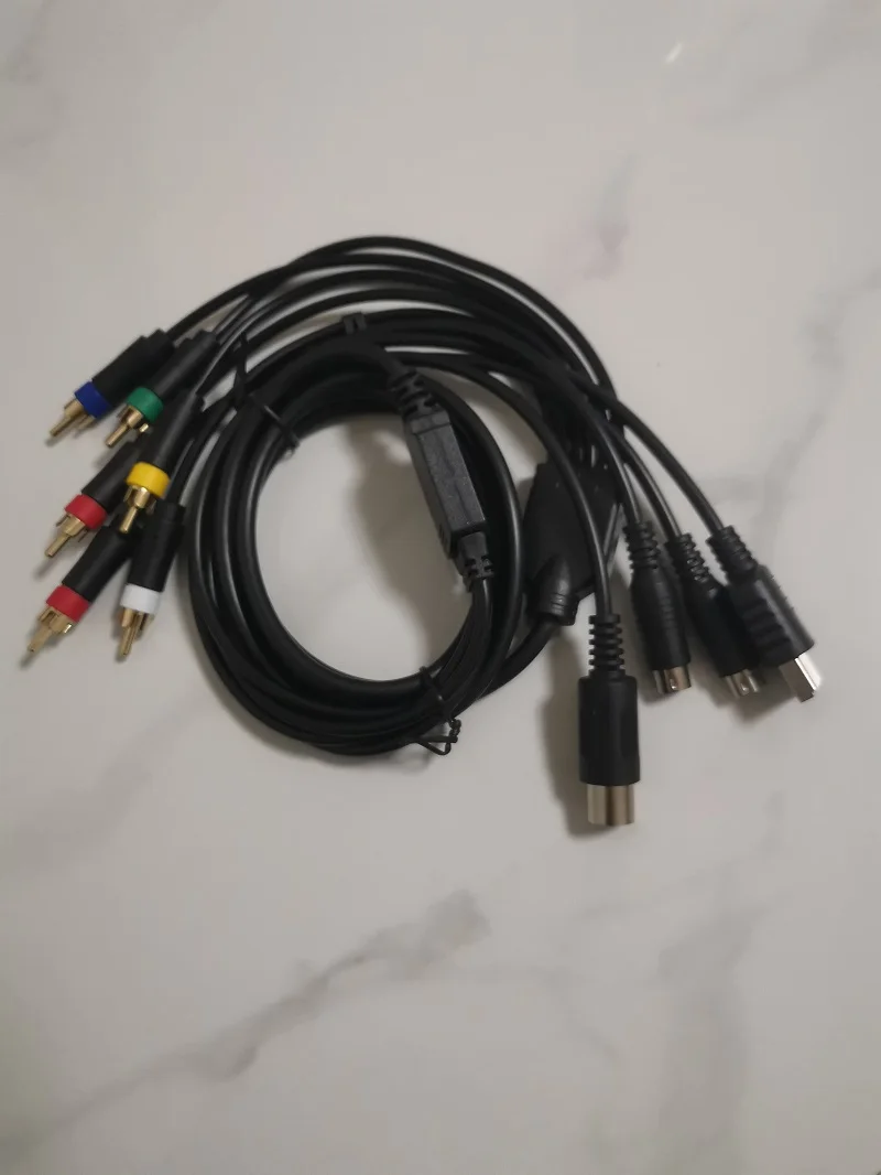 Cable de Monitor de Color de repuesto 4 en 1 RGBS/RGB para consola de juegos MD1/MD2/Saturn/DC Dreamcast, sin cable de componente