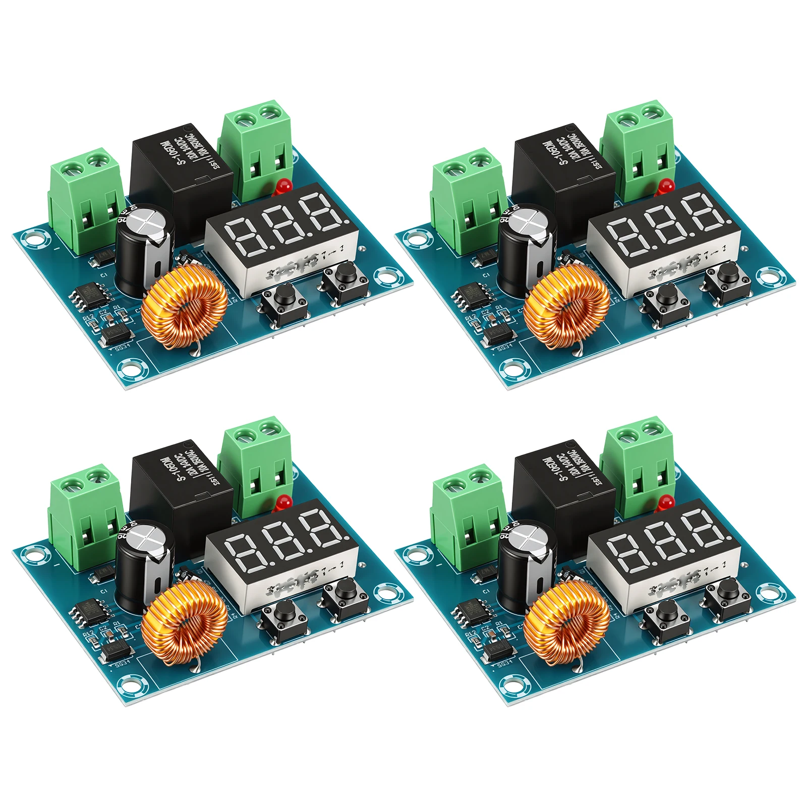 4Pcs XH-M609 Low Voltage Cutoff Protection Module DC Digital Display Battery Undervoltage Disconnect Controller Auto Shutoff