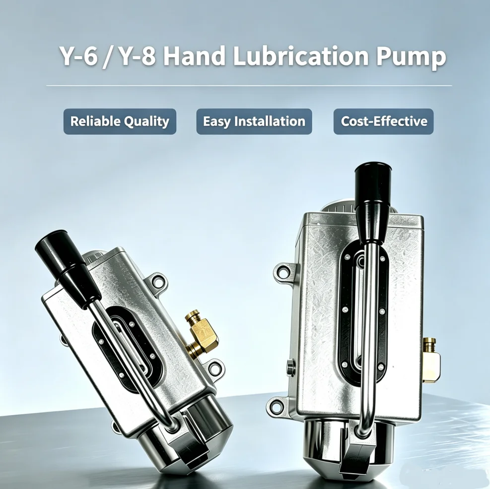 Hand Crank Lubricator Aluminum Manual Oil Pump Multiple Outlet Styles For Milling Punching Equipment