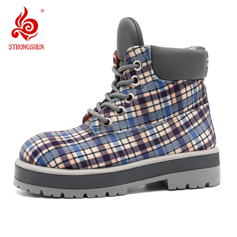 Luxury Designer Men Boots Comfy Height Increased Platform Canvas Boot For Men Outdoor High Top Work Boots botas para hombre