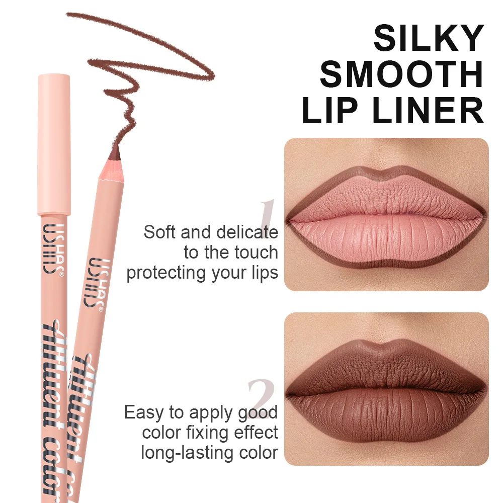 مجموعة تحديد الشفاه المكونة من 16 قطعة من USHAS، سهلة الاستخدام، مجموعة تحديد الشفاه الطويلة ثلاثية الأبعاد #4