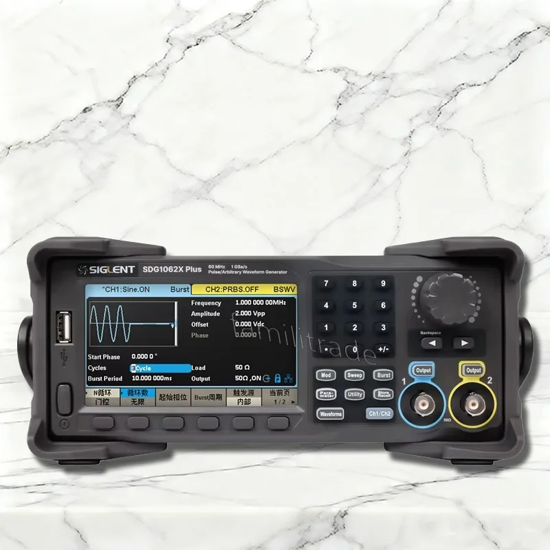 1PC SIGLENT SDG1062X Plus Function/Arbitrary Waveform Generator: Dual - Channel, 60MHz, 1GSa/s#familitrade