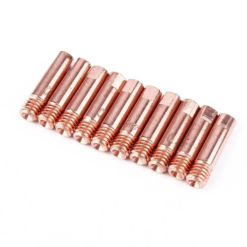 10Pcs 0.8mm MIG Welding Torch Contact Tips M6 Conductive Nozzle Holder for Metal Welding Tools