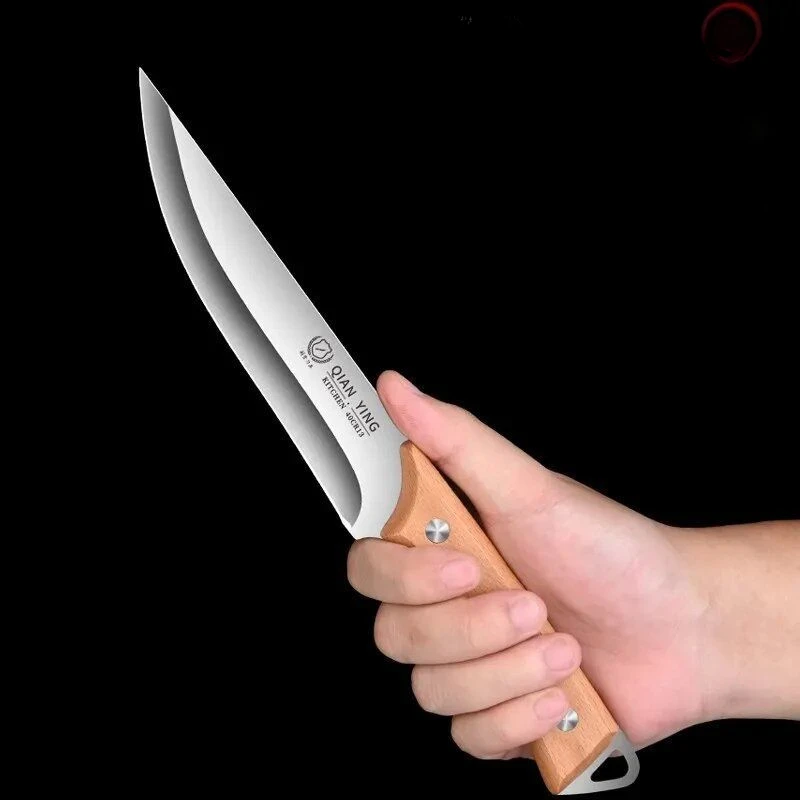 XTL-Sharp Bone Cutting Knife, Stainless Steel Kitchen Meat Cutting Knife, Slaughtering Knife for Cattle, Sheep, and Pigs