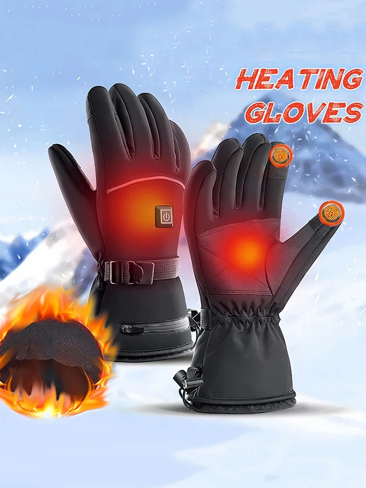 AliExpress NONE Warm Gloves for Bike in Winter Electric Heating Warm Gloves for Bicycle Rainproof Warm Gloves for Cycling