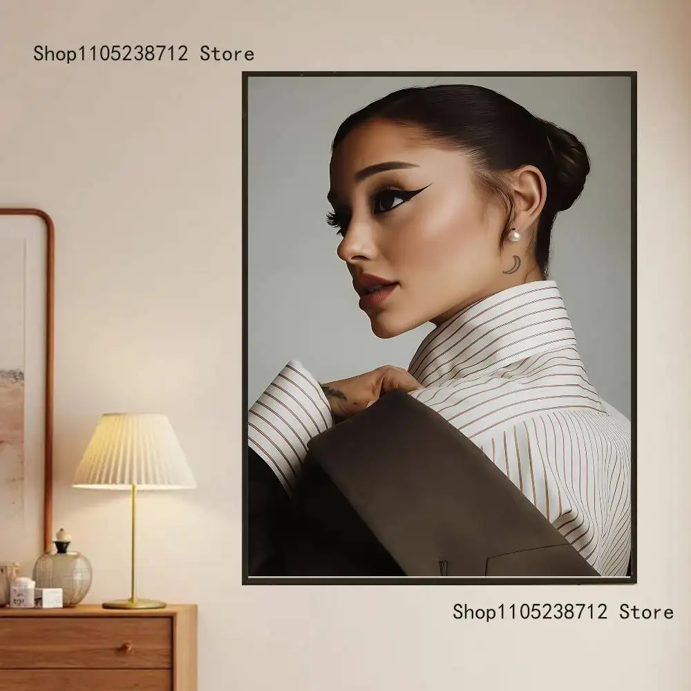 Singer A-Ariana G-GrandeS Poster Prints Wall Art Painting Picture Gift Living Room Bar Restaurant Dec Sticker Large