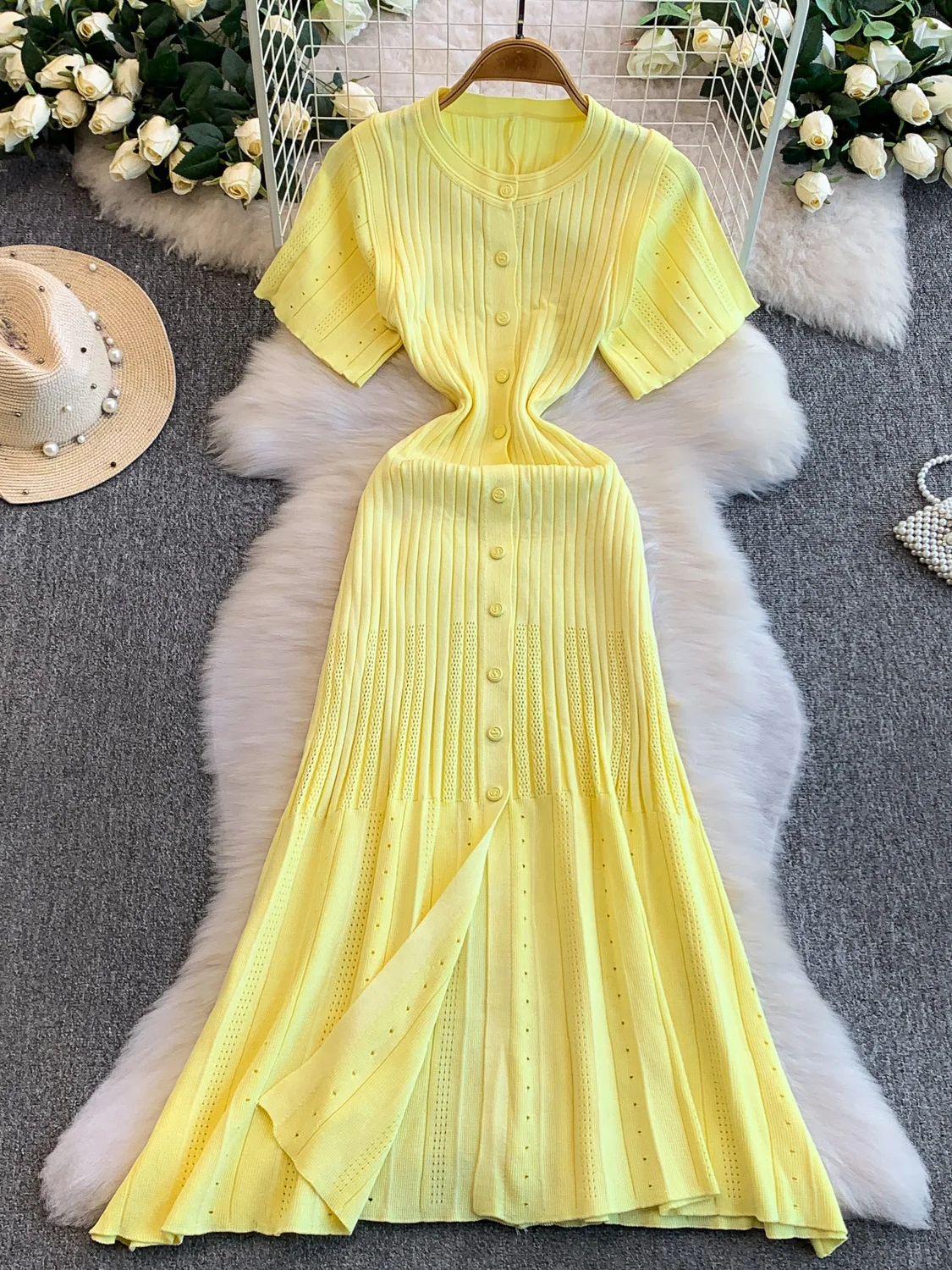 Ele Knitted Long Dr… - image