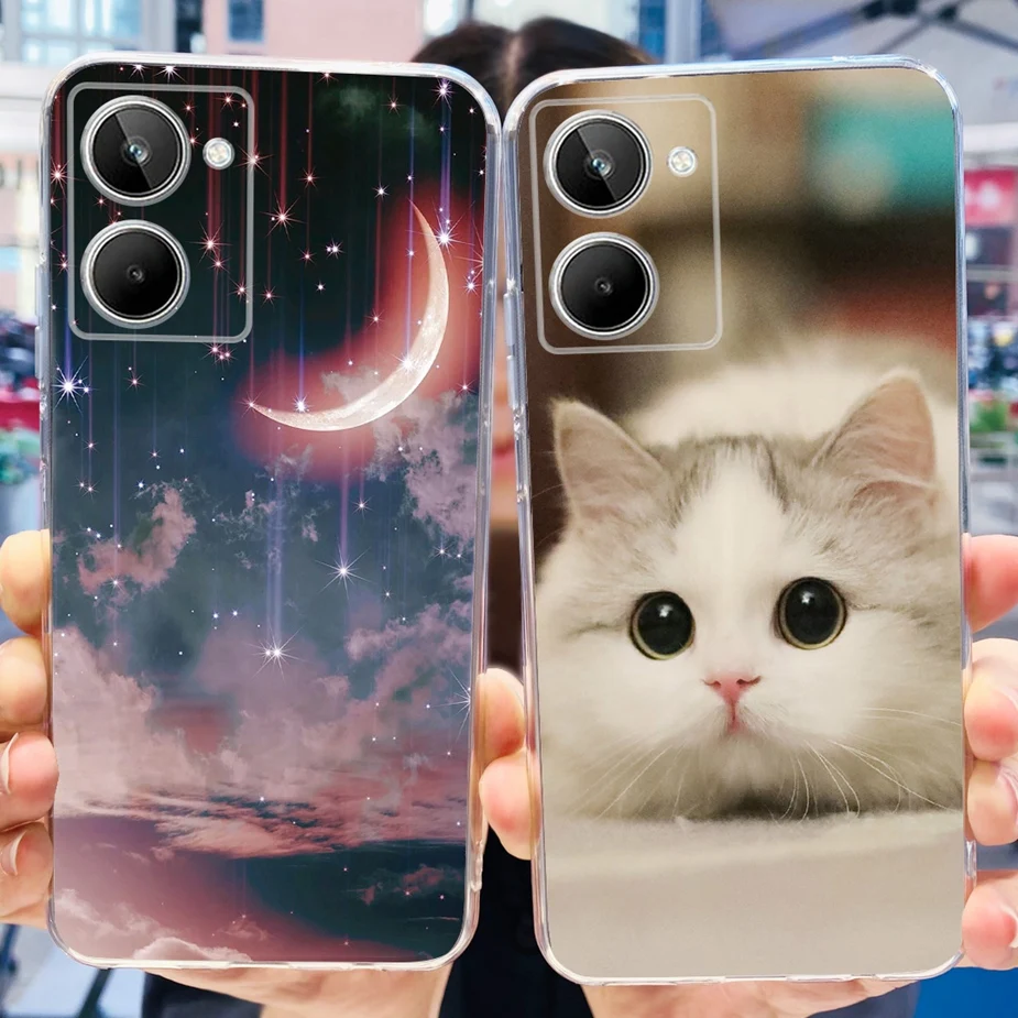 For Realme 10 4G Case RMX3630 Cute Fashion Painted Cover Silicone Soft TPU Phone Case For Realme 10 Pro Plus Realme10 Pro+ Coque