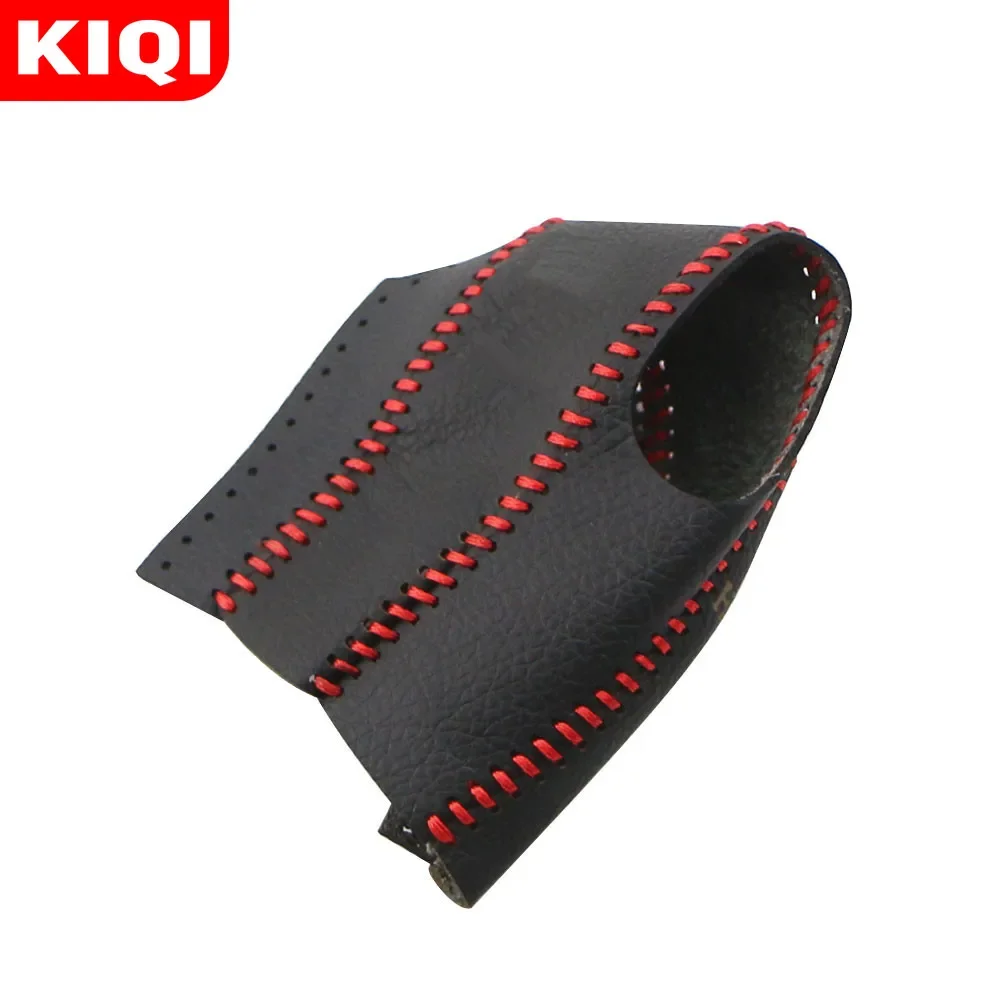 KIQI AT Car Gear Head Shift Collars for Honda Vezel HRV HR-V 2014 - 2020 Leather Shift Knob Protection Cover Accessories