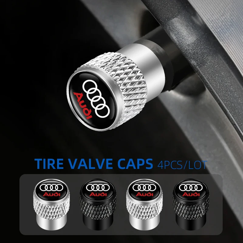 2025 حار 4 قطعة سيارة الإطارات صمام منفذ الهواء الجذعية غطاء غطاء التوصيل CNC لأودي A1 A3 A4 A5 A6 A7 S3 S4 S5 S6 RS3 RS4 RS5 RS6 Q3 Q5 Q7 #6