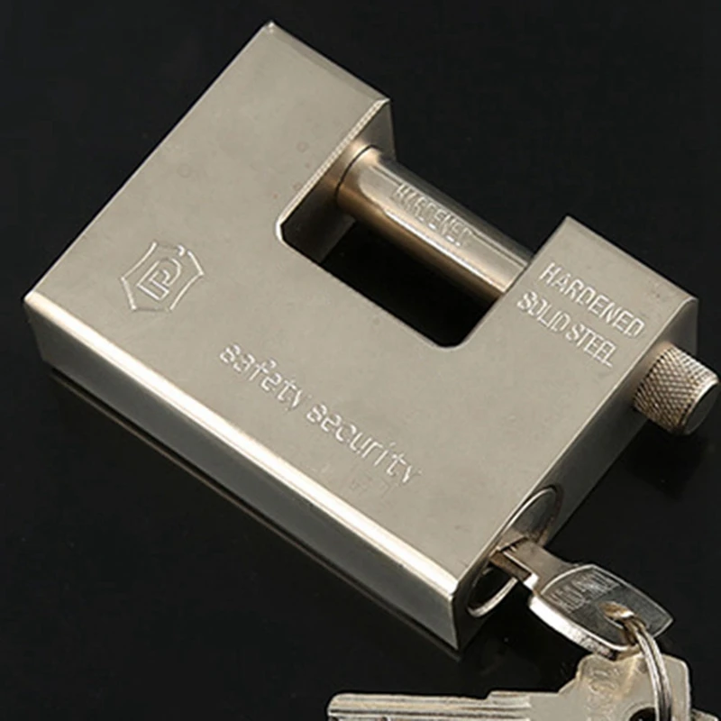 ABAE-Heavy Duty Armoured Padlock Security Lock Container Warehouse 4 Keys 94MM