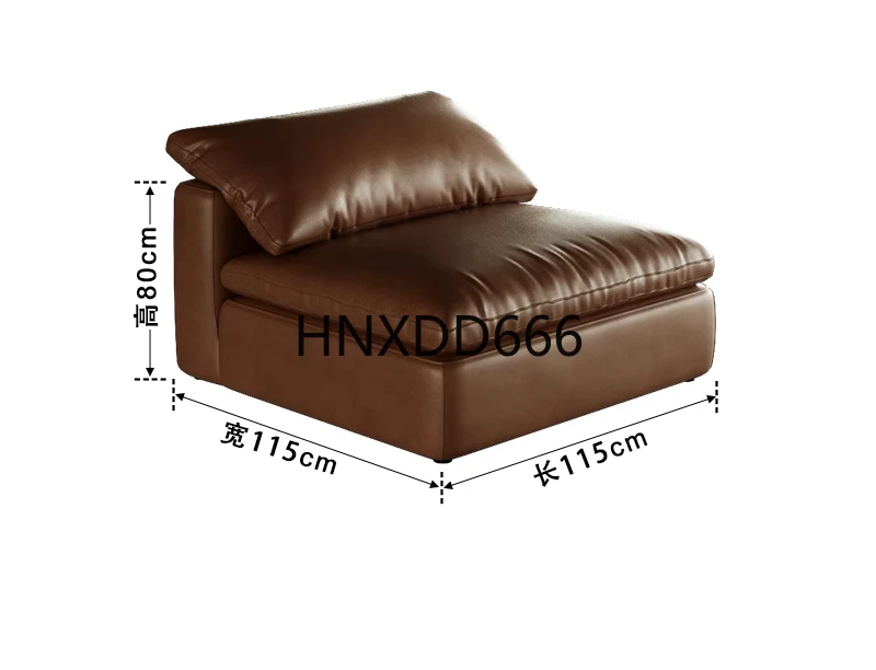 

Retro light luxury large apartment living room straight row cloud sofa