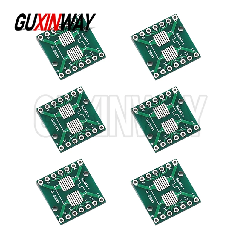 10PCS Universal SOP14 to DIP/SMD Adapter Socket&Board Kit (0.65mm/1.27mm Pitch) for SOIC/TSSOP IC Prototyping
