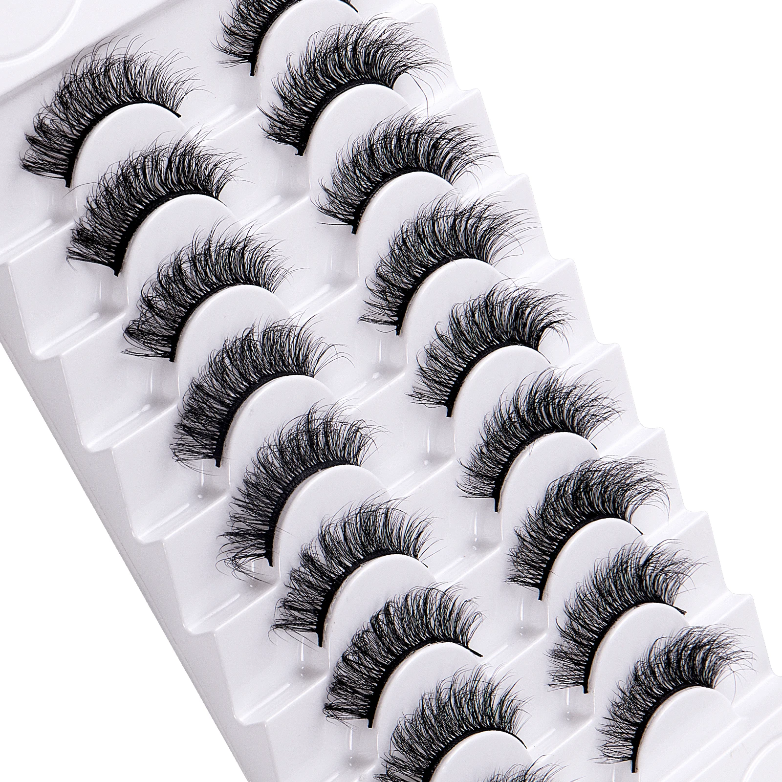 NEW Cat Eye Fluffy lashes Faux Mink Eyelashes Long 5/9 Pairs Fluffy Mink Lashes drammatico Volume lashes Extension Makeup