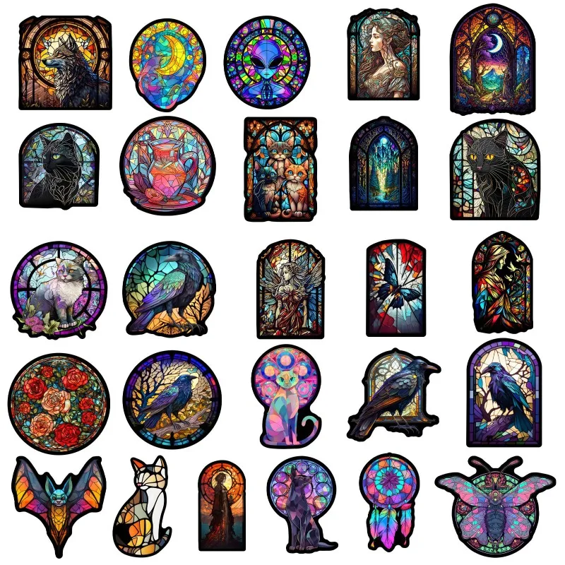 50PCS Neon Cool Cartoon Personality Graffiti Creative Stickers Refrigerator Computer Table Car Skateboard Waterproof Decoration