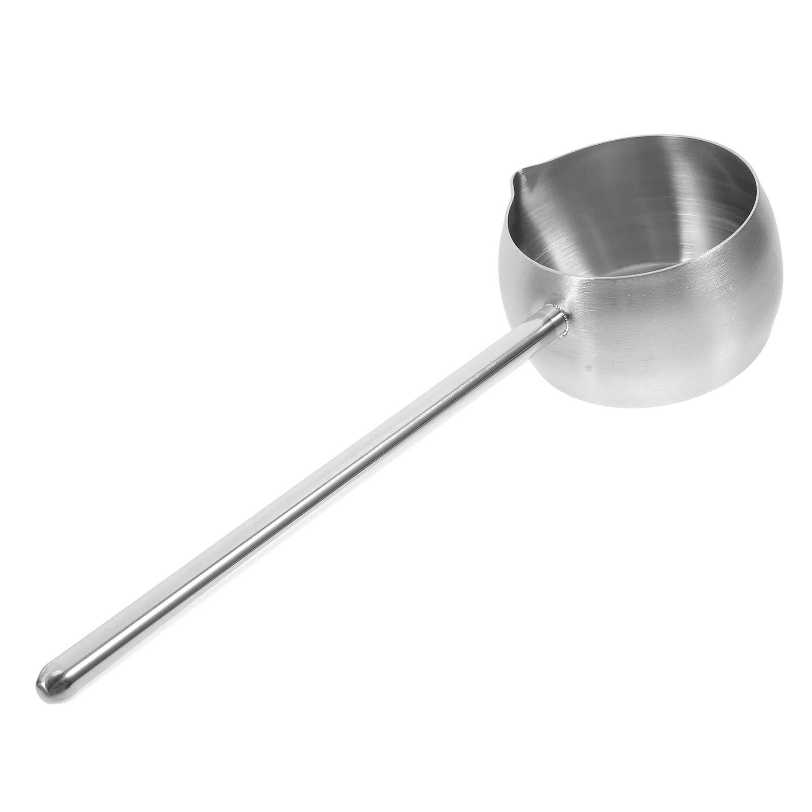 

Stainless Steel Oil Spoon Dipper Ladle Soup Scoop Milk Warmer Pot Measuring Cups Spoons Pan Metal for Home