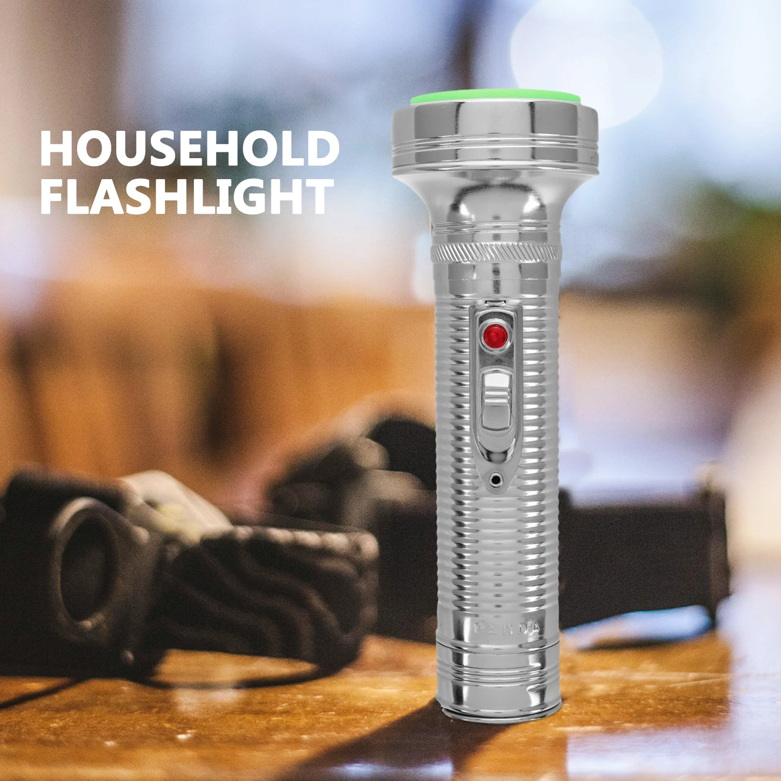 

Flashlight Classic Torch Sturdy Aluminum Material Retro Style Decor Portable Operated Night Light for Homes