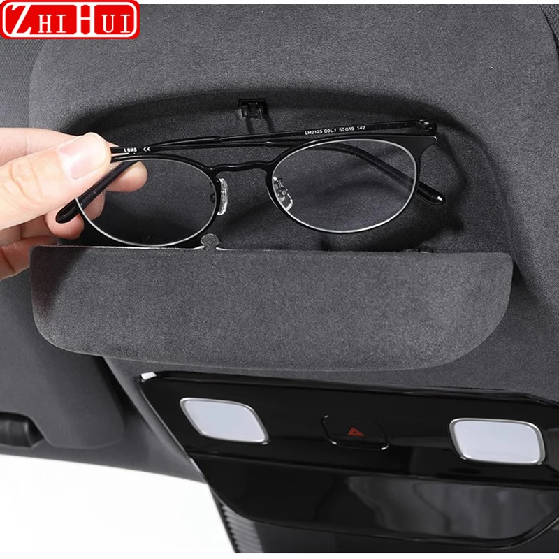 For Li Lixiang L7 L8 L9 2023 2022 Car Styling Sunroof Glasses Box Suede Sunglasses Storage Box Auto Accessories