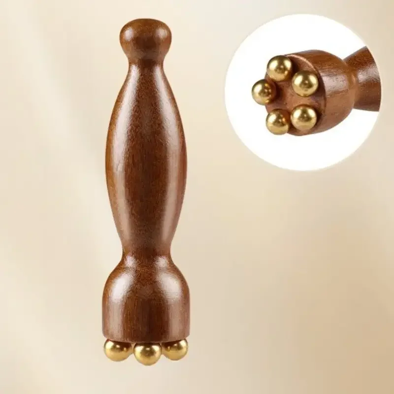 Lotus Seedpod Shape Gua Sha Facial Massage Tool, Sandalwood Beige Facial Stick for Skin Care​