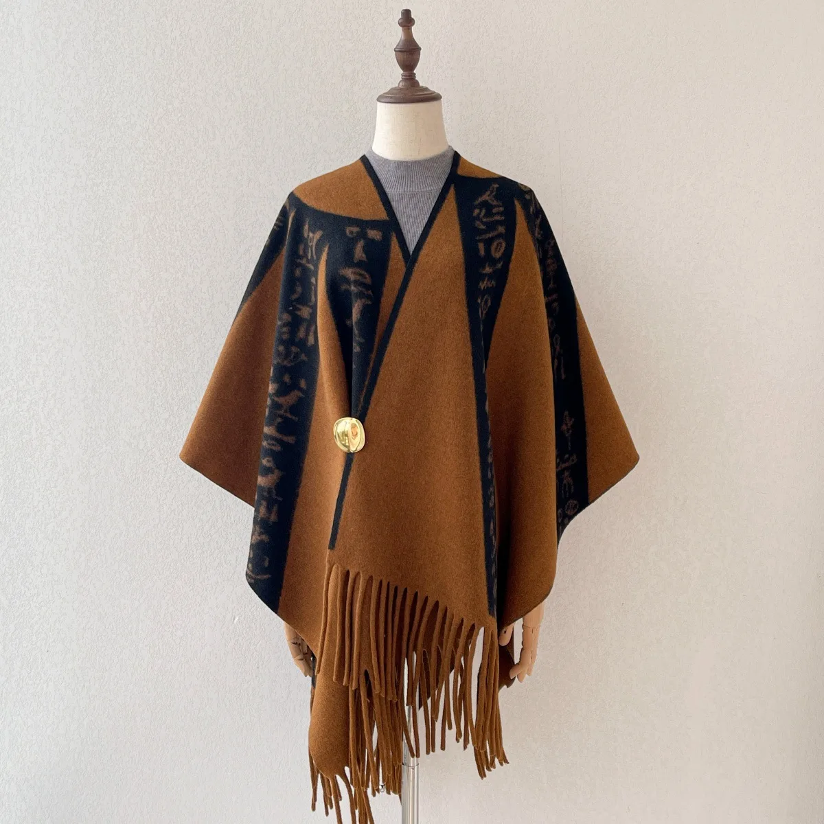 Spring Autumn Poncho Colorful Bali Chiffon Plus Size Women's Clothing European and American irregular tassel cape shawl