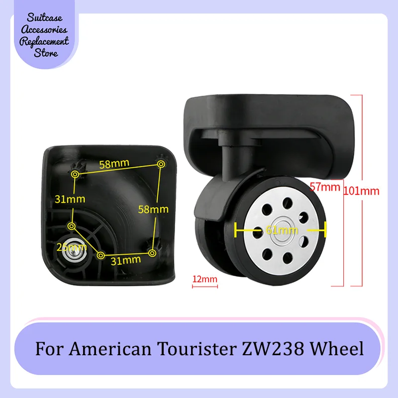 

Suitable For American Tourist ZW238 Universal Wheel Trolley Wheel Replacement Accessories Roller Travel Case Quiet Wear Pulley