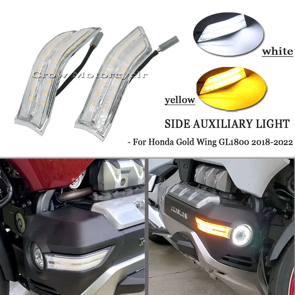 

NEW Motorcycle Fog Light Side Auxiliary LED Turn Signals Decorative Cowl Light For Honda GOLD WING GL1800 GL 1800 2018-2022 2021