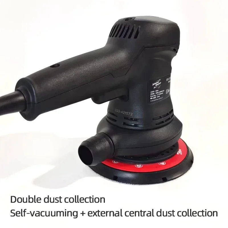 Shine Mate-amoladora en seco de 220V, cabezal de molienda excéntrico de 6 pulgadas, máquina lijadora de muebles de masilla de pintura al vacío para coche