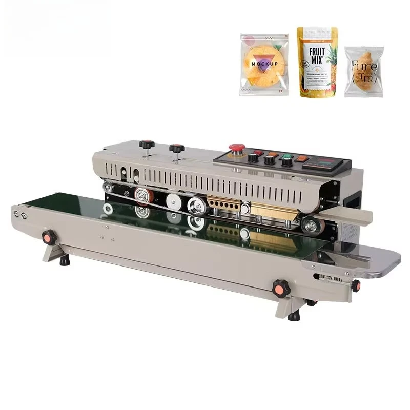 High Quality Horizontal Plastic Film Sealer, Continuous Vacuum Band Sealing Machine, 1000mm Width, Automatic Packaging Equipment