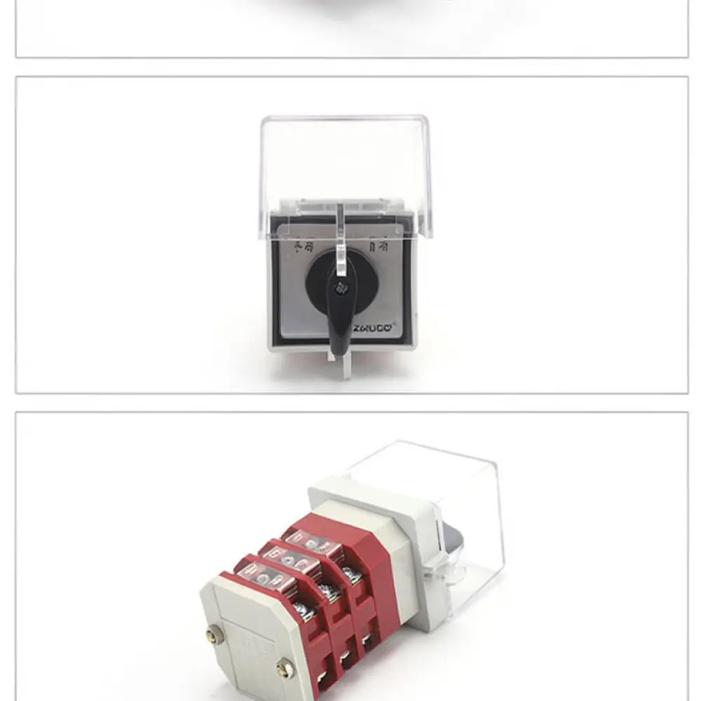 Industrial Rotary Changeover Switch For Zhuochao LW12 16 D0723 3F Power Selector Electrical Control Shielded Accessory