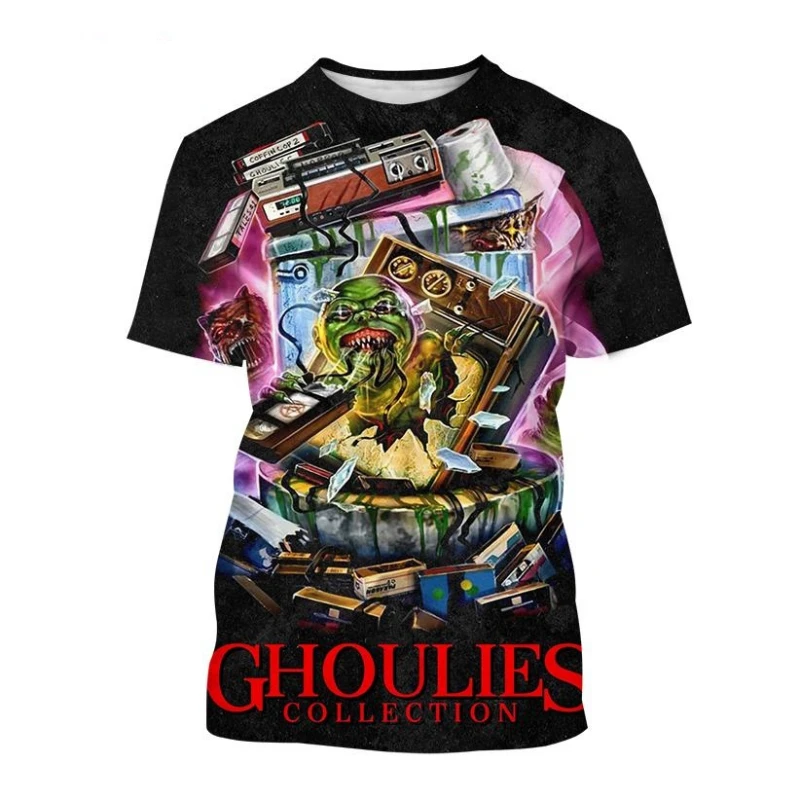 Hot Selling New Ghoulies 3D Printed T-shirt Horror Movie Monster Demon T-shirt for Men/women Round Neck Short-sleeved Casual Top