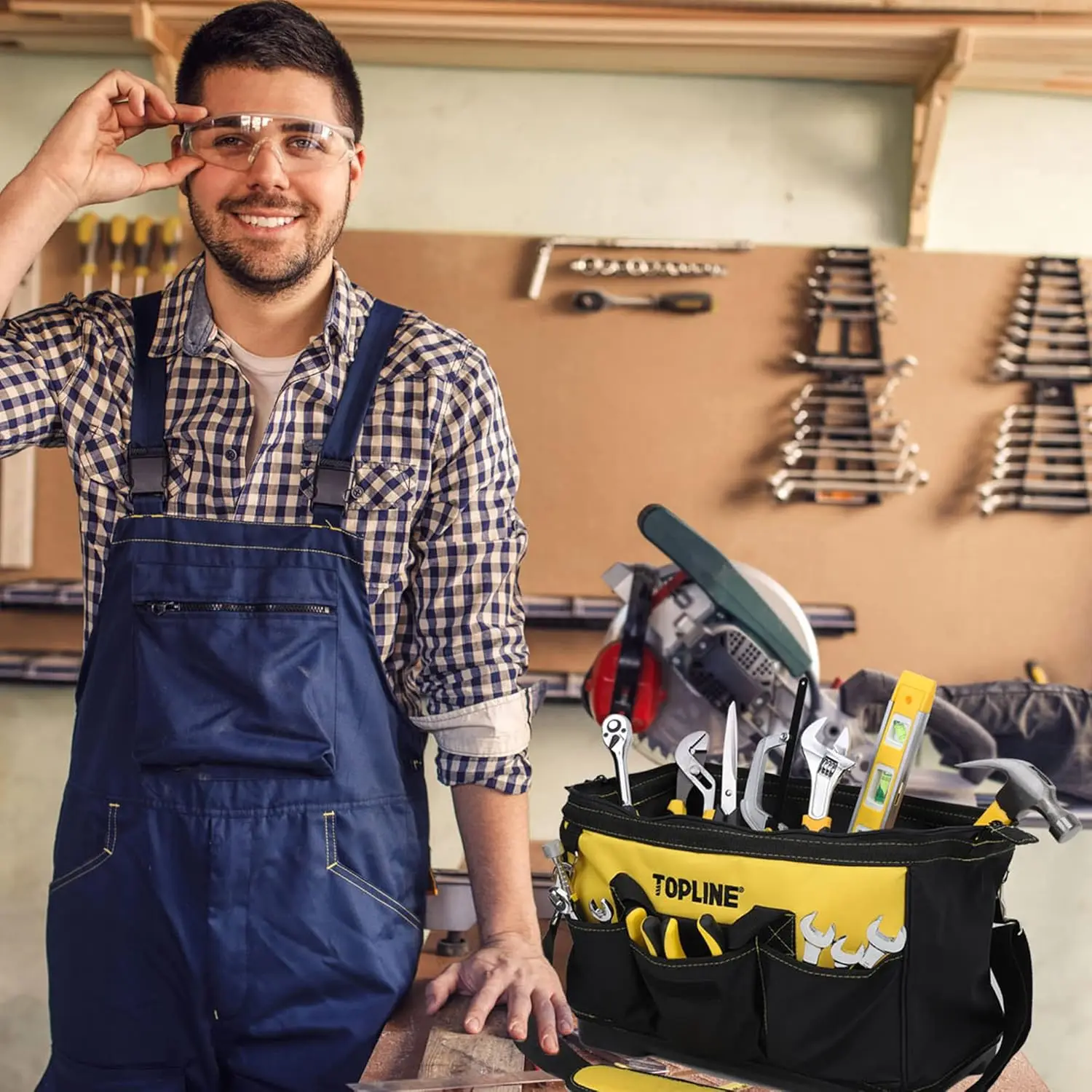 

Набор инструментов для дома и ремонта из 467 предметов для механиков, 16-дюймовая сумка с прочным набором инструментов для дома, рабочие наборы для мужчин