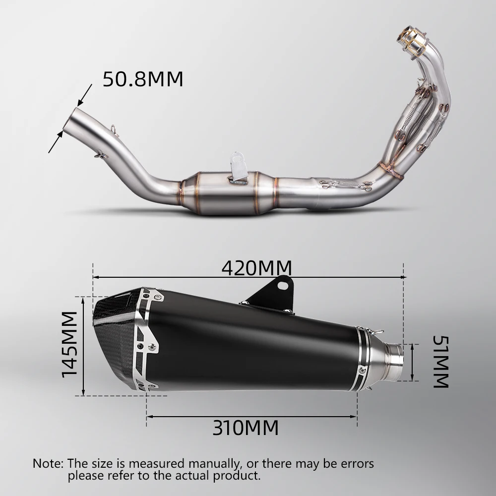 Motorcycle Exhaust Full System 51MM Interface Manifold Headers Pipe Delta Race Muffler Kit For Yamaha MT09 MT09SP XSR900 2021-23