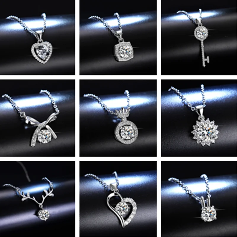 CZ Cubic Zirconia Zinc Alloy Necklace Classic Period Tracker Function Jewelry Necklace