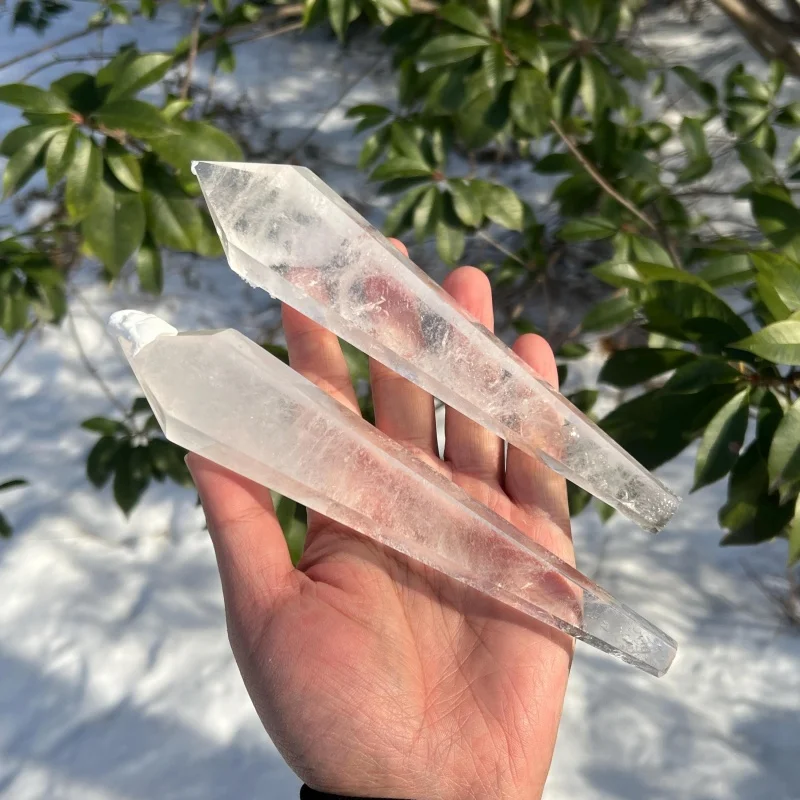 1 pc natural decoratives stone-clear quartz wand tower，stunning crystal mace for home/office/party decorations