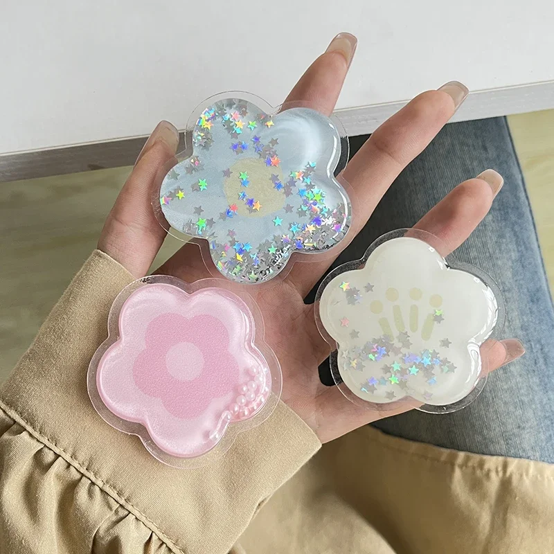 

INS Korea 3D милый цветок прозрачный держатель для телефона ручка Tok Griptok поддержка IPhone 16 Pro аксессуары складная подставка для пальцев