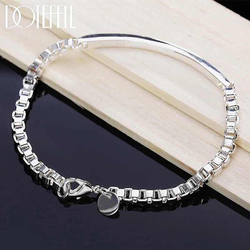 Hochwertiges Valentinstagsgeschenk, wunderschönes 4-mm-Kettenarmband in Silberfarbe für Frauen, Hochzeitsfeier