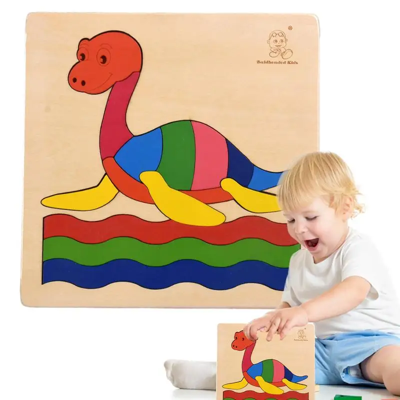 

Animal Wooden Puzzles Montessori Wooden Puzzle Board Cartoon Early Education Toy Cute Puzzles Board For Develop Fine Motor