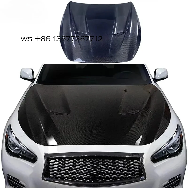 

Q50 MBJ Style High Quality Carbon Fiber Hood Bonnet Engine Cover Q50