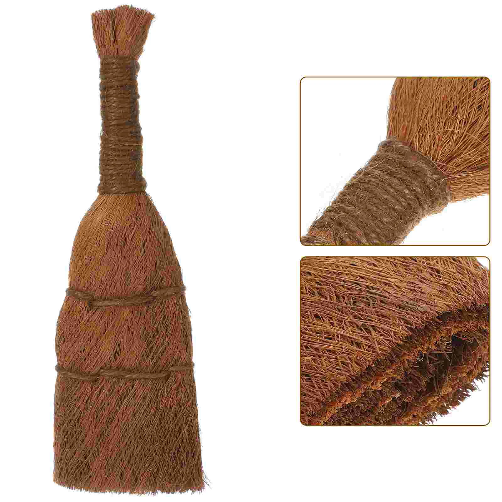 

Bonsai Brush Whisk Broom Quick Cleaning Palm Fibre Portable Brown Silk Flowerpot Washing Garden