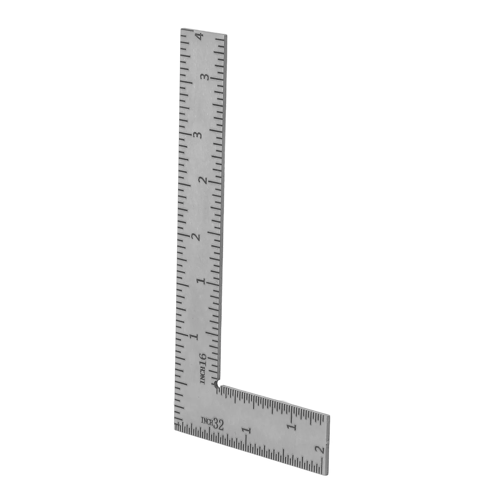 4x2 Inch Stainless Steel -Ruler Double Sided Scale Right Angle Positioning Tool for Carpentry Framing Engineering Drafting