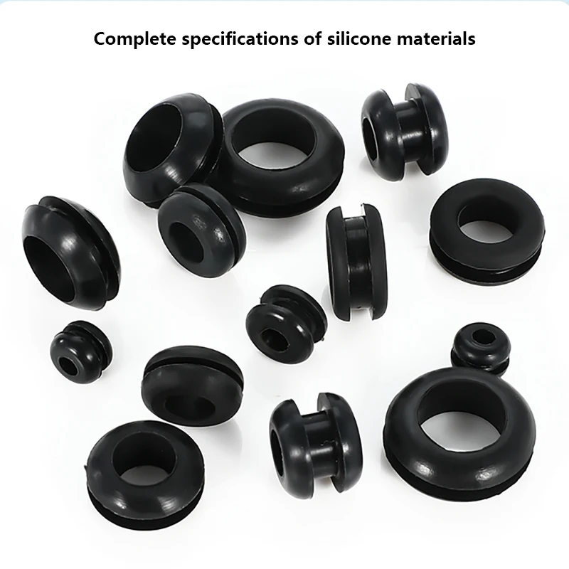 High Temperature Resistant Silicone Double-sided Protective Coil Rubber Pad Cable Wire Threading Air Tube Sealing Cap Insulation