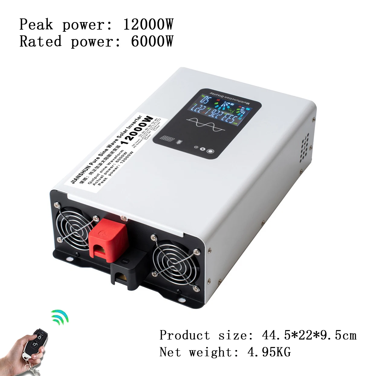 10000W 12000WPure Sinus Omvormer 12V 24V 48V 60V Naar AC 220V 120V Zonne-energie Auto 10KW Omvormer 50HZ 60HZ Voltage Converter