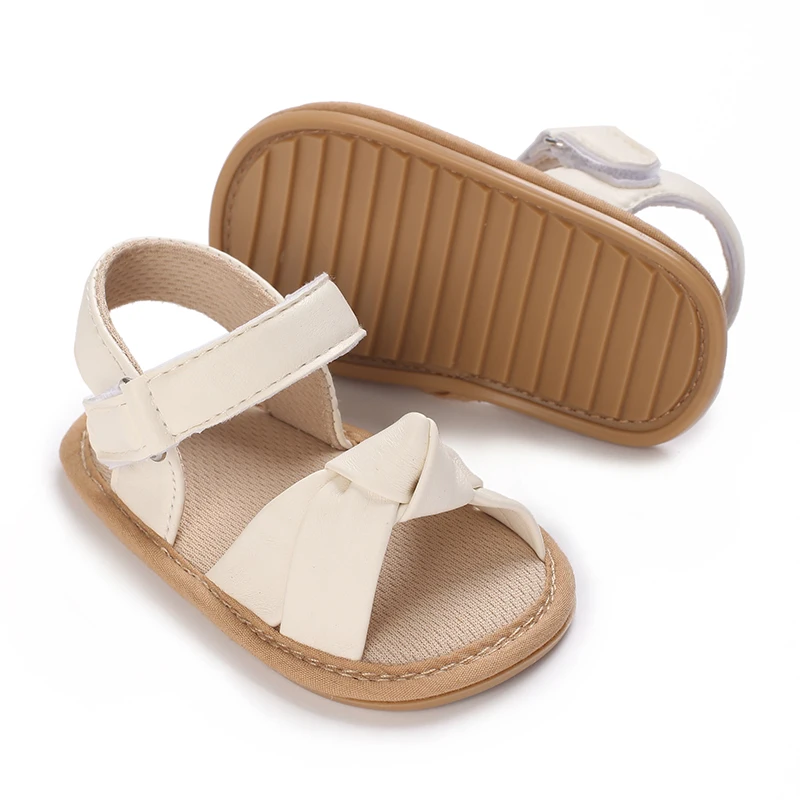 Infant Baby Girl Boy Sandals Comfort Premium Summer Outdoor Casual Beach Shoes with Flower Bowknot Anti Slip Rubber Sole Newborn