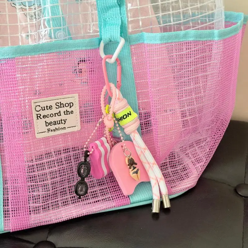 Niedlicher Surfbrett-Anhänger Schlüsselanhänger mit strapazierfähigem geflochtenem Seil, bezaubernde Charms für ein kleines Weihnachtsgeschenk. – Detail 7