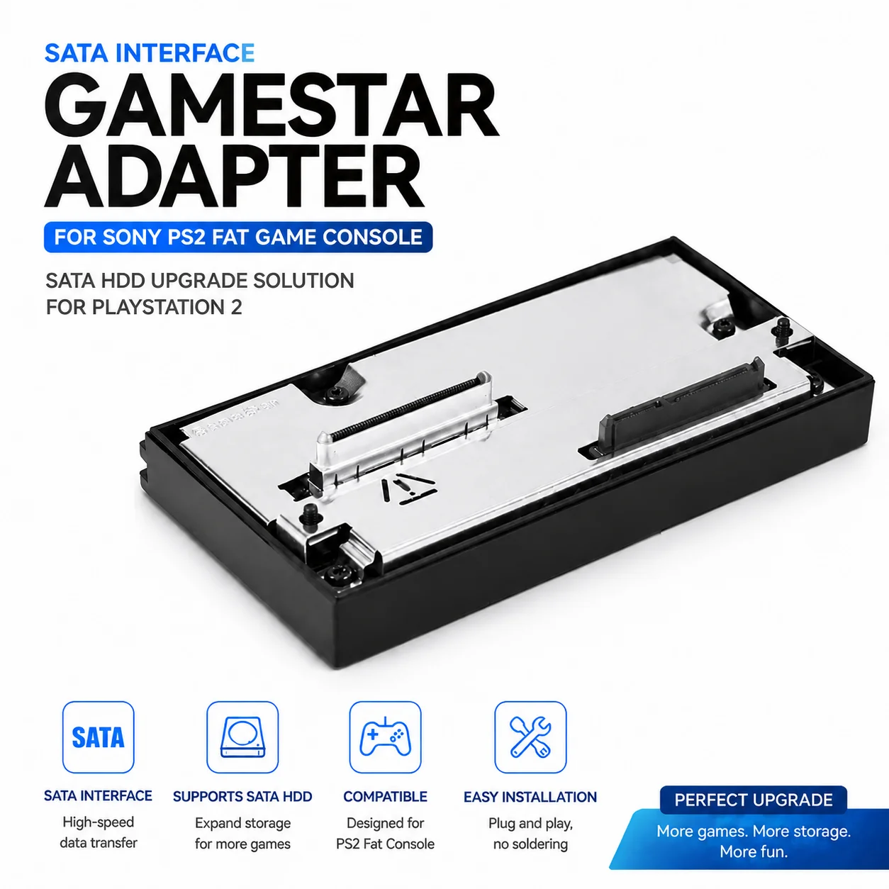 SATA Interface Network Adapter for Sony PS2 Fat Console  SATA HDD Hard Disk Drive Adapter for Playstation 2 Game Gaming Accessor