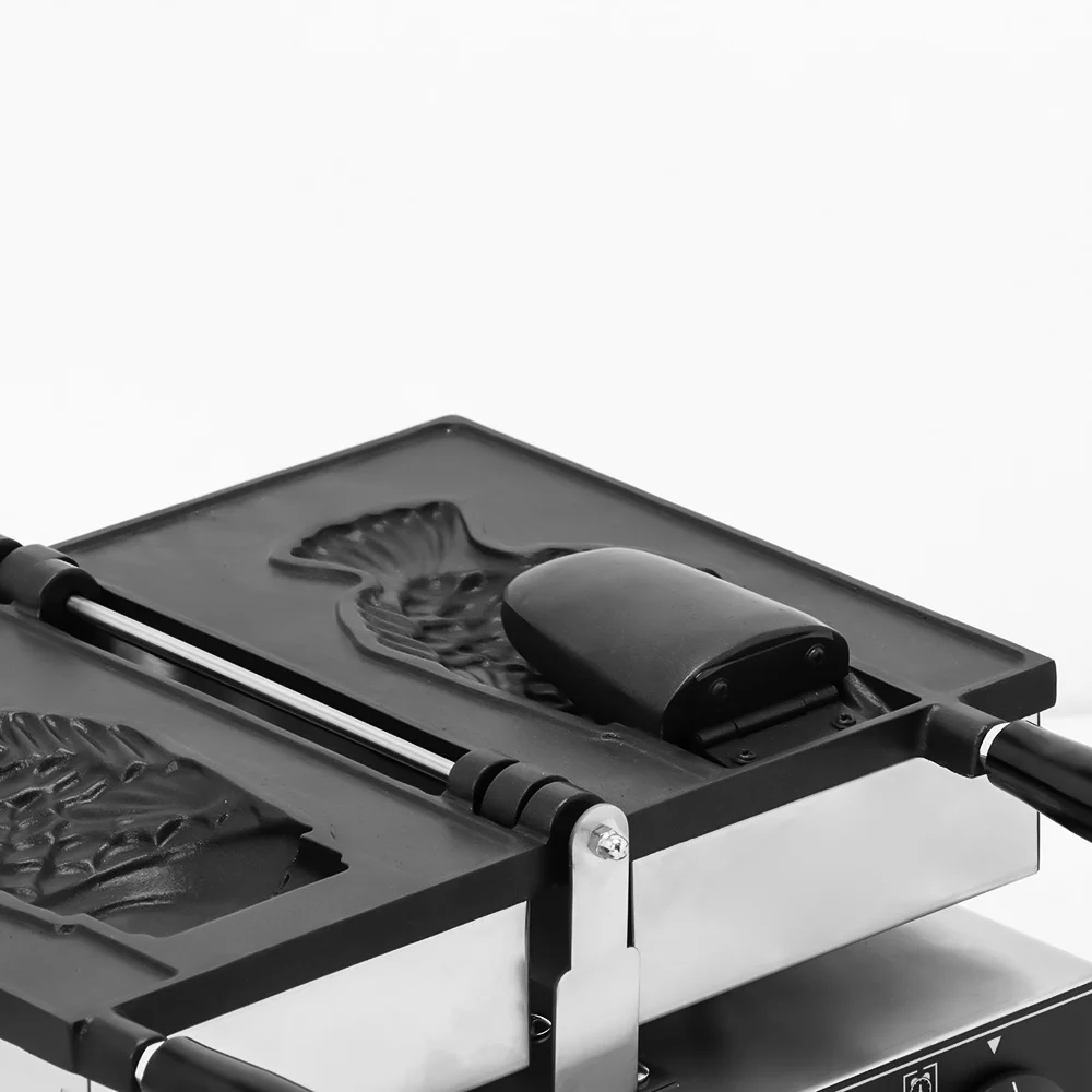 電気 1pc オープン口魚ワッフルたい焼きメーカー日本の魚の形のパンケーキアイスクリームワッフルコーンかまぼこ製造機