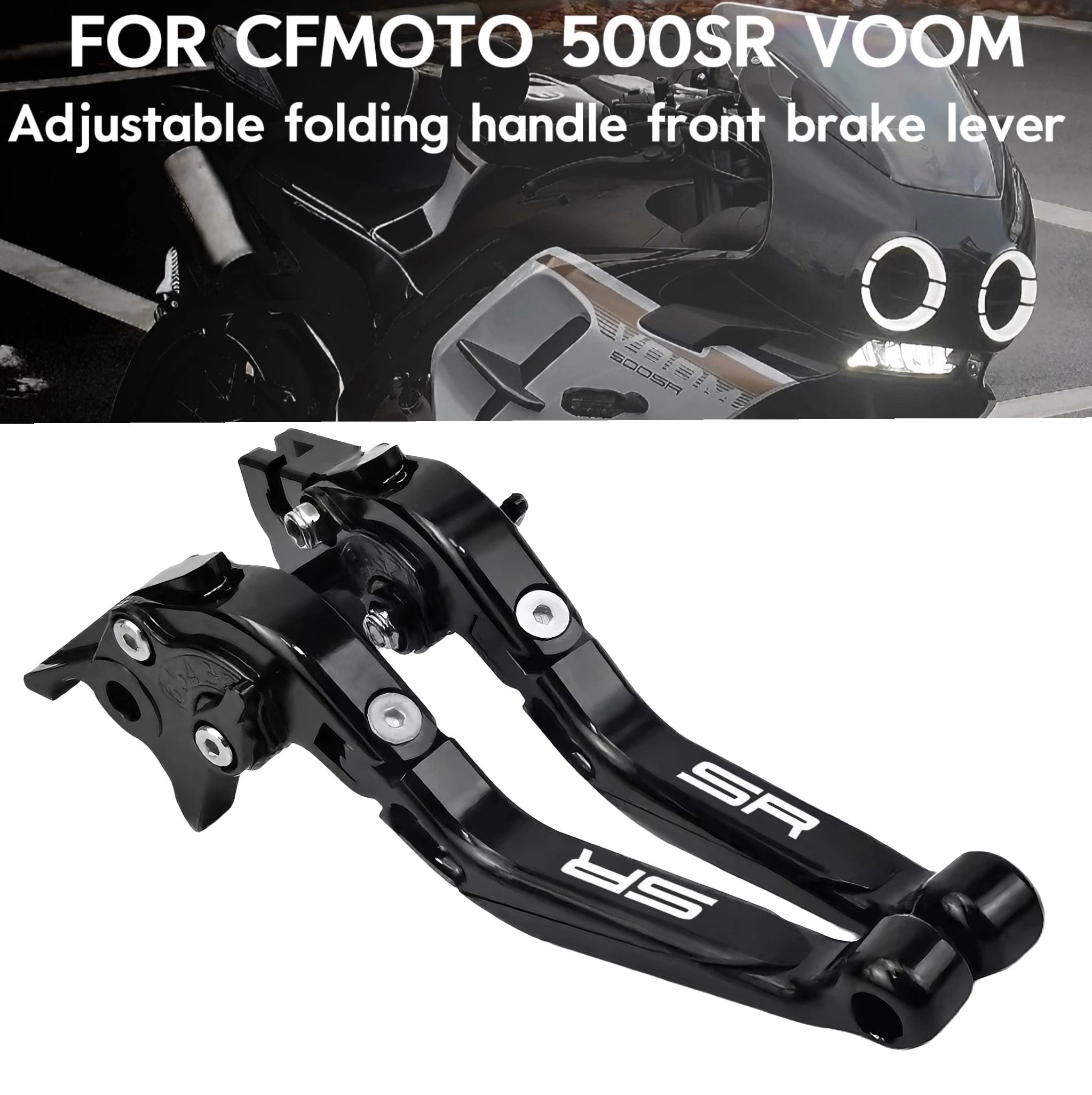 

2024 + CFMOTO 500SR VOOM 500SR Мотоциклетный тормозной стержень сцепления Регулируемая складная ручка Передний тормозной стержень