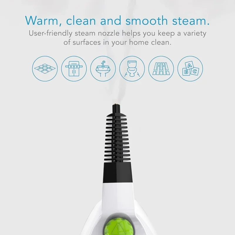 Steamfast-Handheld Steam Cleaner, SF-210, 6 Acessórios Incluídos, Remover Sujeira, Sujeira, Graxa, Branco