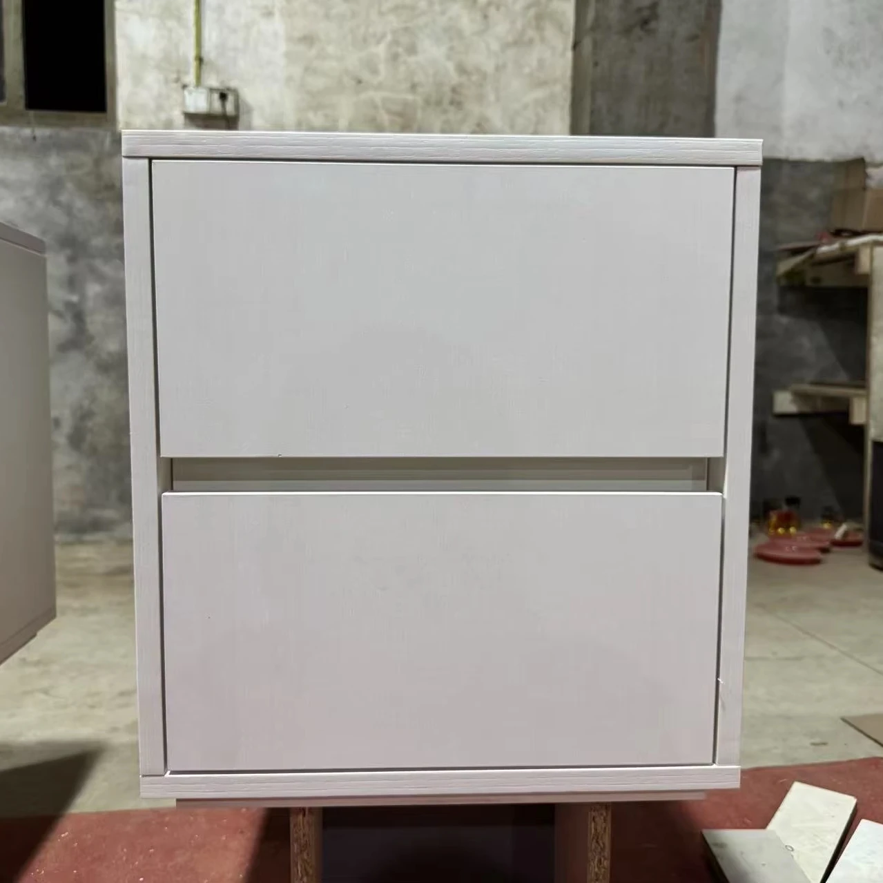 

Modern French Style Mini Storage Cabinet Wooden Nightstand Shoe Rack for Home Furniture Living Room Bedroom Panel Wood Material