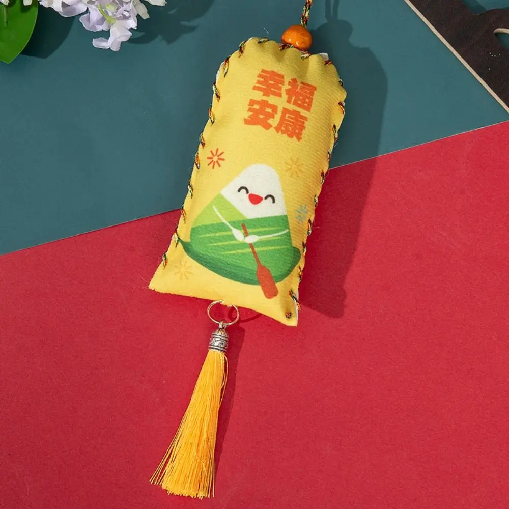 Hanging Dragon Boat Festival Sachet with Tassel Antique Style Kindergarten Material Package Cartoon Zongzi Pendant